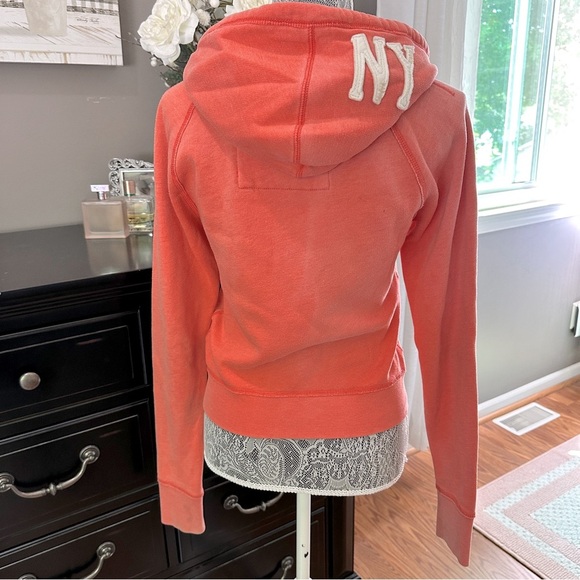 Abercrombie & Fitch NY Coral Full Zip Hoodie Women’s L - Picture 7 of 15